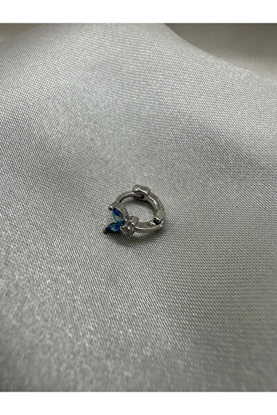Doa Jewellery Turkuaz Taşlı Kelebek Halka Piercing