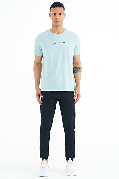 TOMMY LIFE Μπλε Navy Hidden Knee Pocket Λεπτομερής ανδρική φόρμα αθλητικής φόρμας Joger - 84958