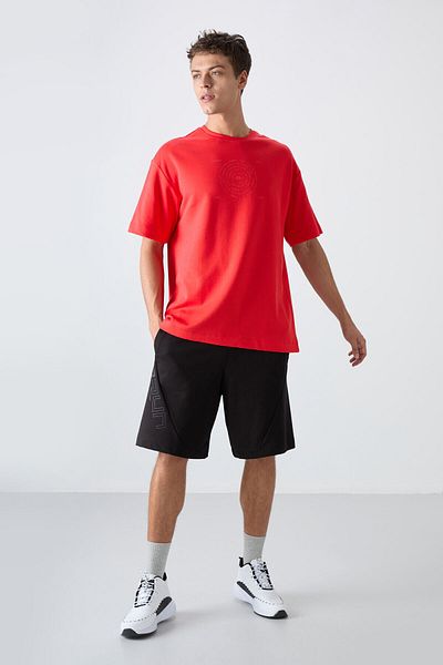 TOMMY LIFE Ανδρικό μπλουζάκι με στάμπα Fiesta Cotton Thick Soft Texture Oversize Fit - 88324