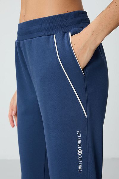 TOMMY LIFE Pantaloni de trening pentru femei, din bumbac compact, gros, neted, cu textura standard - 94660
