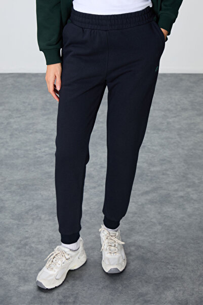 TOMMY LIFE Γυναικείο σετ αθλητικής φόρμας με χοντρή κουκούλα από βαμβακερό πράσινο-μπλε χρώμα - 95343