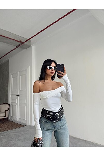 mydukkan.co Bluză pliată cu guler