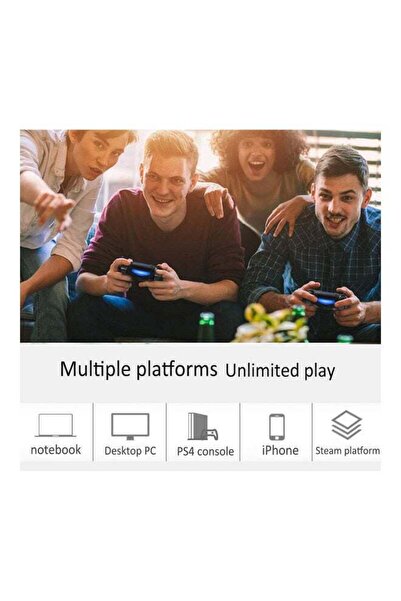 COOYA وحدة تحكم لاسلكية، بلاي ستيشن 4 مع كابل اهتزاز وشحن مزدوج، ولوحة تحكم عن بعد