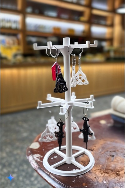 360° Dönen Anahtarlık Standı Şık Ergonomik Takı Ve Anahtar Düzenleyici Organizer