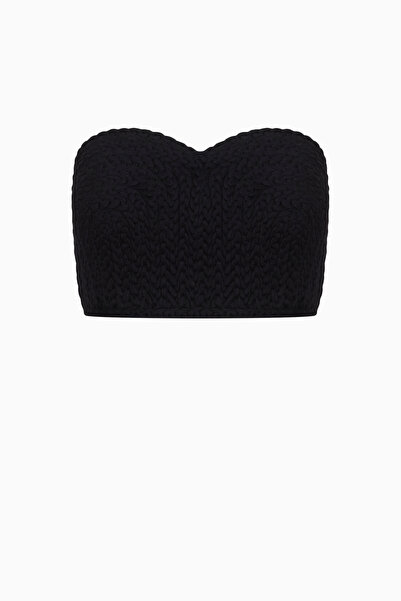 İKİKIZ Women's Black Linen Bustier