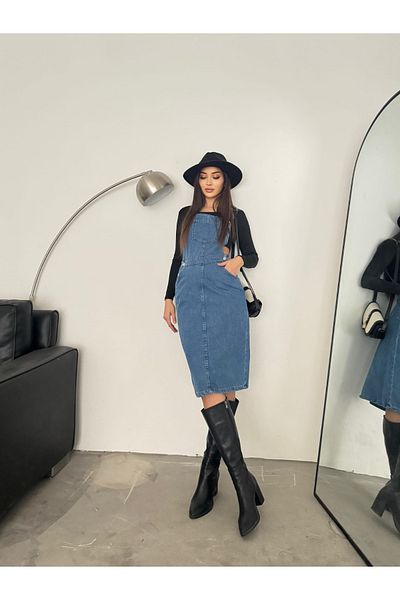 Vovikon Salopetă cu fustă Kn denim - Salopetă rochie Bahçevan