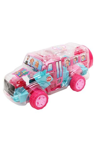 Miniso School Bus Blocks Game - Pink