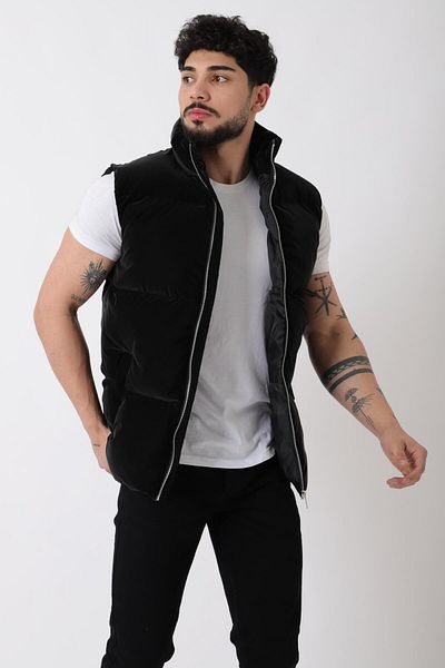 Stilkombin Stand Collar Iron Zipper Nova Vest Vks_60325