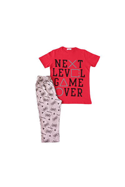 Newteam Short-Sleeve Capri Male Child Pajamas Set 3302