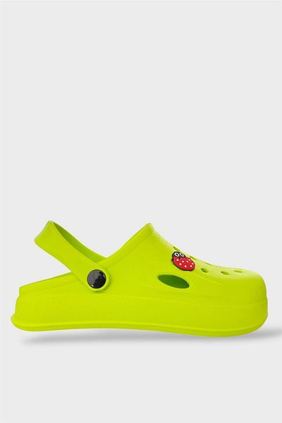 Liger Women's Comfort Ladybug Buckle Medical Nurse Sabo Slippers Green