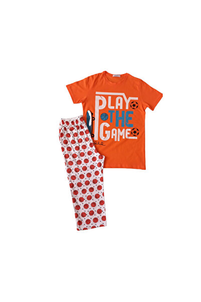 Newteam Boy's Pajama Set - Short Sleeve Patterned Capri