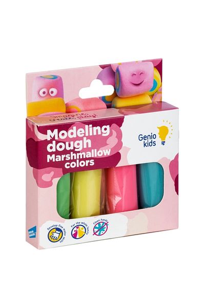 Fancy Plasticine Genio Kids, Marhmallow, 4 colours, 120 gr