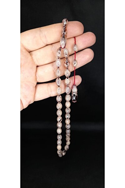 Anemore Collection سبحة صلاة من العنبر الأبيض الناري - قطع كبسولة T-372