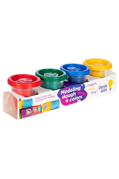 Fancy Plasticine Genio Kids, 4 colours 200 gr