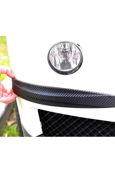 alisverisdevi Car Bumper Protector Carbon Pattern Black White