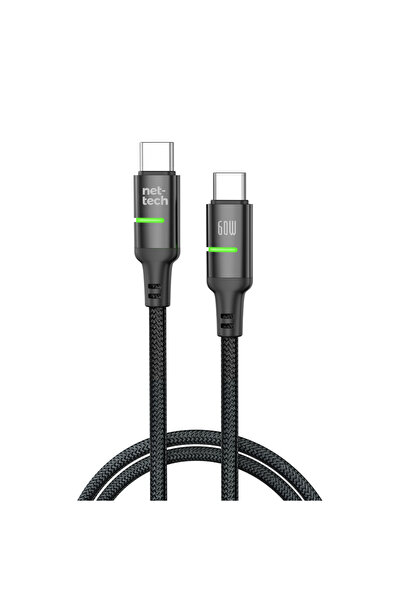 Boğazören 60 watt hızlı şarj type c süper kablosu 1m type-c To type-c İp örgü...