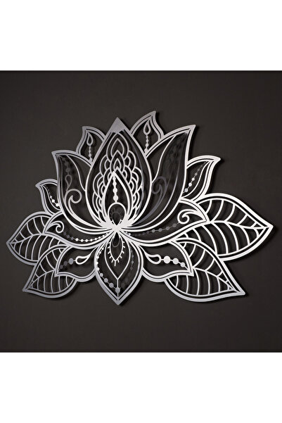 Artepera 3d Lotus Mandala Metal Duvar Tablosu - Dekoratif Salon Tabloları - E...