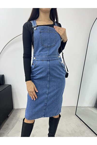 Vovikon Salopetă cu fustă Kn denim - Salopetă rochie Bahçevan