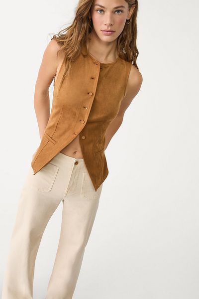 Stradivarius Faux suede top