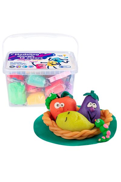 Fancy Genio Kids plasticine set 12 colours and 7 accessories, 650 gr