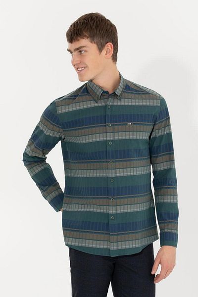 U.S. Polo Assn. Πράσινο ανδρικό πουκάμισο