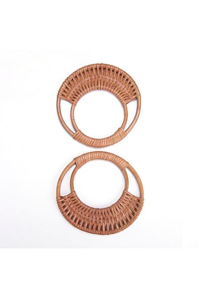 Sultan Ay Model Bamboo Bag Sapi 17 cm - 2 Pieces Brown