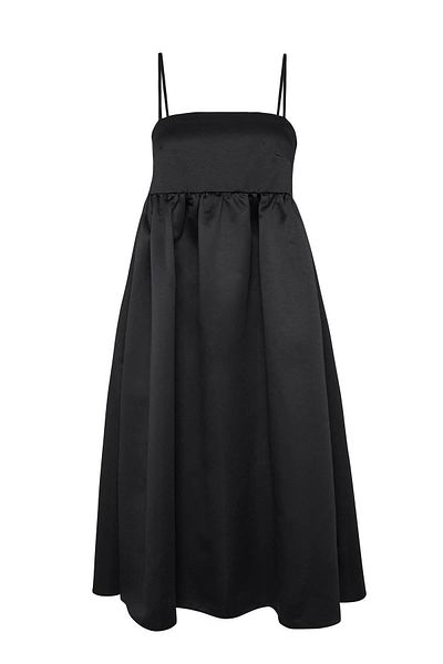 Beauty Omelette Black Carrie Midi Balloon Dress