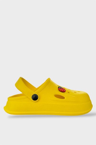 Liger Women's Comfort Ladybug Buckle Medical Nurse Sabo Slippers Yellow