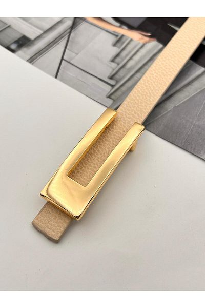 MODAM HİFA Desng Gold Buckle Γυναικεία ζώνη παντελονιού Ζώνη φόρεμα Ζώνη πουκάμισο Ζώνη παλτό