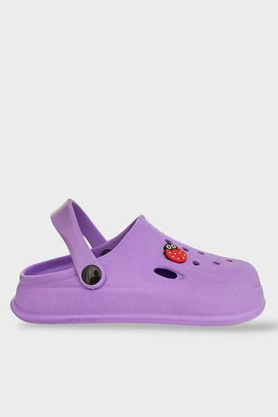 Liger Women's Comfort Ladybug Medical Sabo Slippers (Purple)