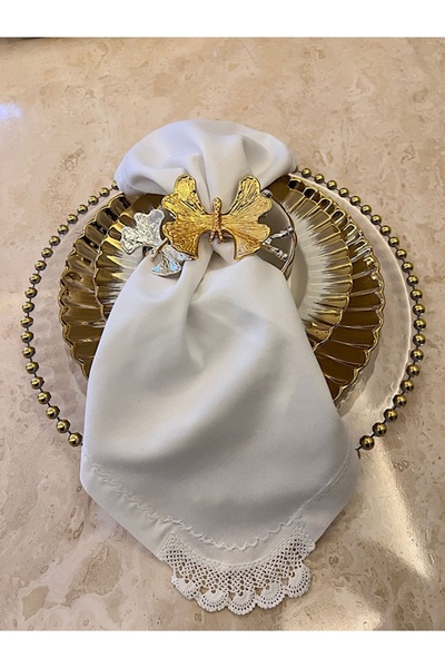 PONCİKPAZAR Inel pentru șervețel Fluture de aur