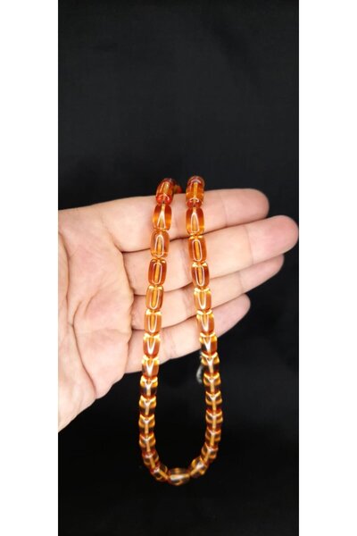 Anemore Collection Πορτοκαλί-Διαφανές Χρώμα Fire Amber Prayer Beads - Capsule...
