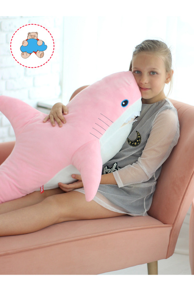 Fancy Plush toy pink shark 98 cm