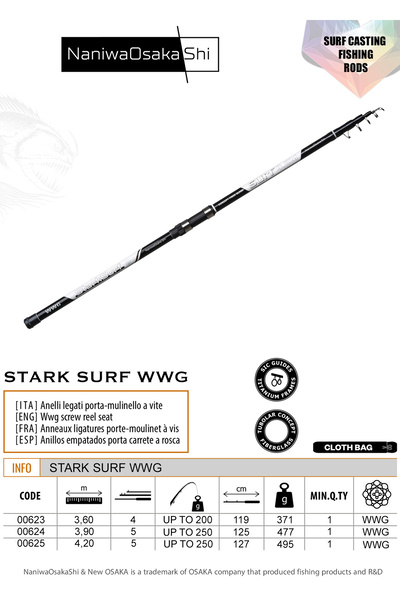 Genel Markalar NANIWAOSAKASHI STARK SURF 3,90CM 100-250