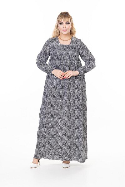 mervemoda Women's Long Sleeve Plus Size Summer Woven Dress