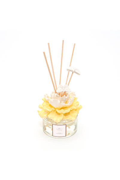 Trilya 150 ml Sarı Çiçek Taşlı Bambu Çubuklu Mimoza Morning Oda Kokusu