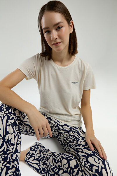 Pierre Cardin New Season, Short Sleeve Women's Pajama Set - Beige