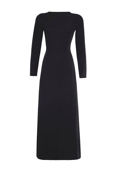 Beauty Omelette Black Back Cross String Satin Dress
