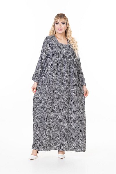 mervemoda Women's Long Sleeve Plus Size Summer Woven Dress