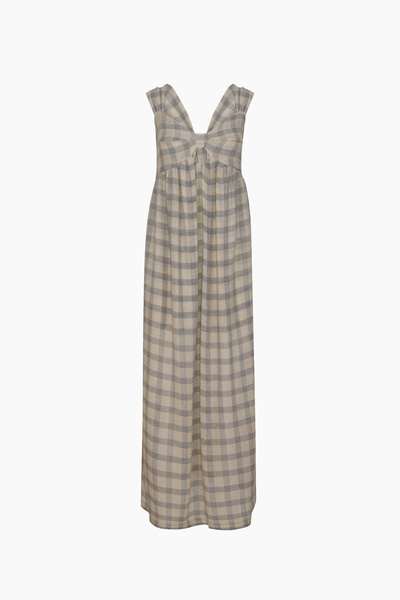 İKİKIZ Gray Plaid Strap Dress