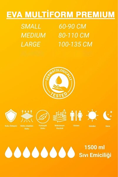 EVA Multiform Premium 30'lu Ayakta Hasta Kaçıma Külodu Seviye 4 (1500ML EMİCİLİK) Large:110-140 Cm