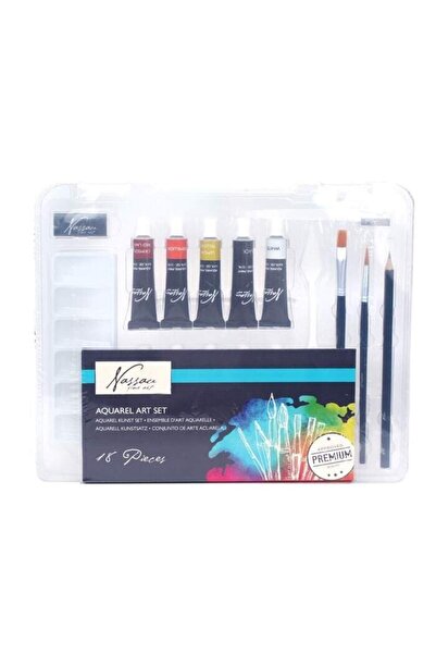Nassau fine art Set culori acuarela 18 piese in cutie de plastic