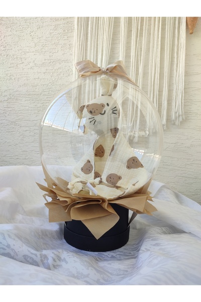 Kids Büyülü Balon-Bebek Tavşan Uyku Arkadaşı Doğum Tebrik Hediye Kutusu