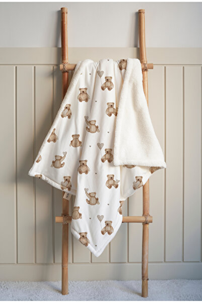 NOU Pofuduk Ayılı Welsoft Bebek Battaniyesi (80x120) - Fluffy Bear