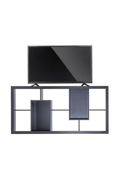 Danube Home وحدة تلفزيون/حافظة كتب سييرا لأجهزة التلفزيون حتى 55 بوصة مع مساحة تخزين - لون تبغ (طول 160 سم × عرض 33 سم × ارتفاع 79 سم)