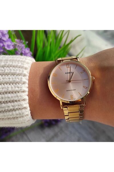 Casio Casio Women's 34mm Rose Gold Stainless Steel Analog Quartz Watch