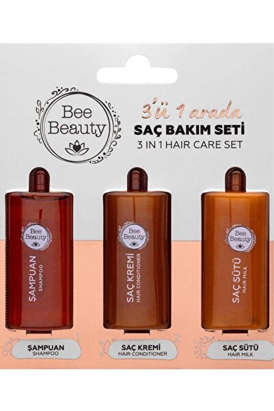 Bee Beauty 3'ü 1 Arada Seyahat Seti 3 x 10 ml (Şampuan + Saç Kremi + Saç Sütü)