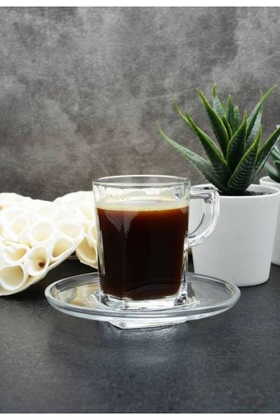 Paşabahçe Set of 6 Carre Espresso Cups