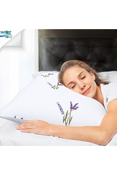 Home Still Set 2 perne memory Lavender Micro 40x70 cm