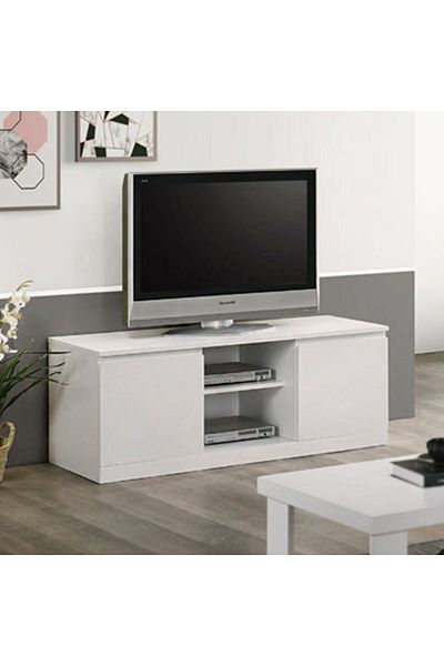 Danube Home Cenon TV Unit for TVs upto 50 Inches - White L130xW45xH50cm